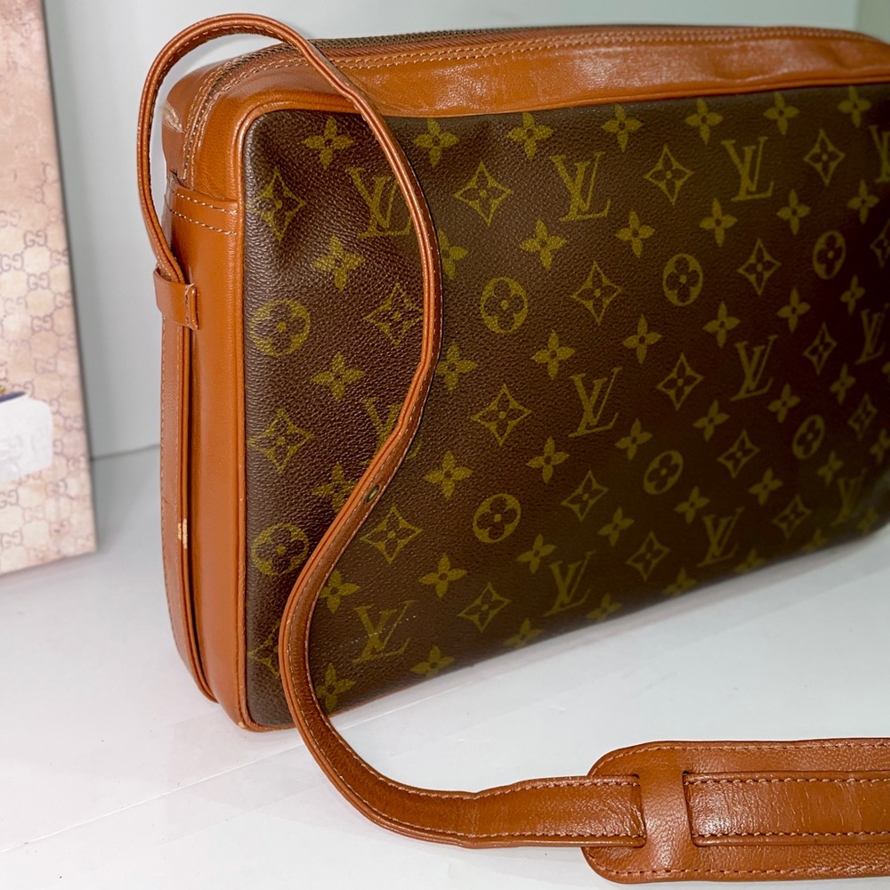 Louis Vuitton Brown Monogram Crossbody Bag with Adjustable Strap